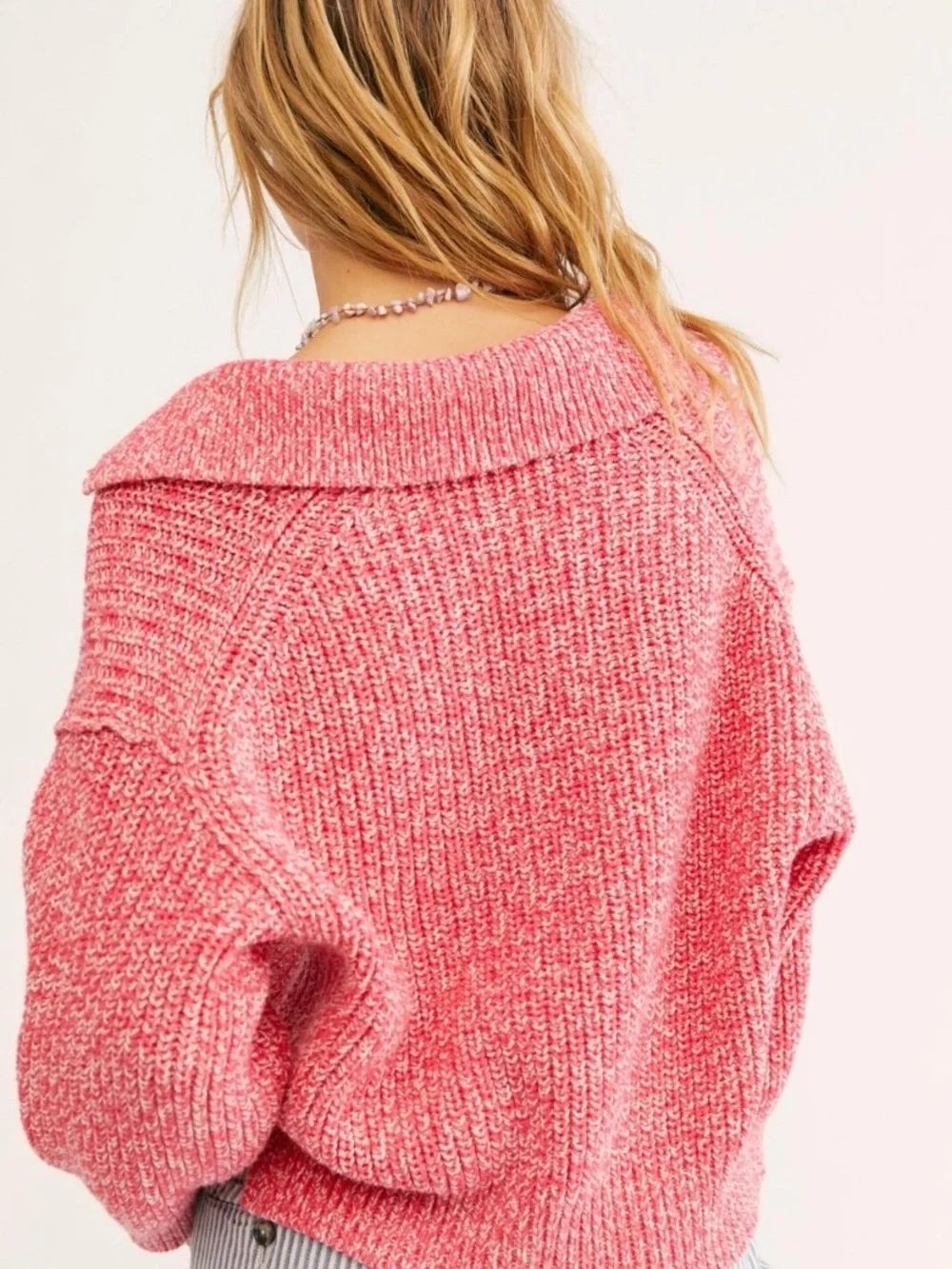Free People Love this City Pink Sweater Size S